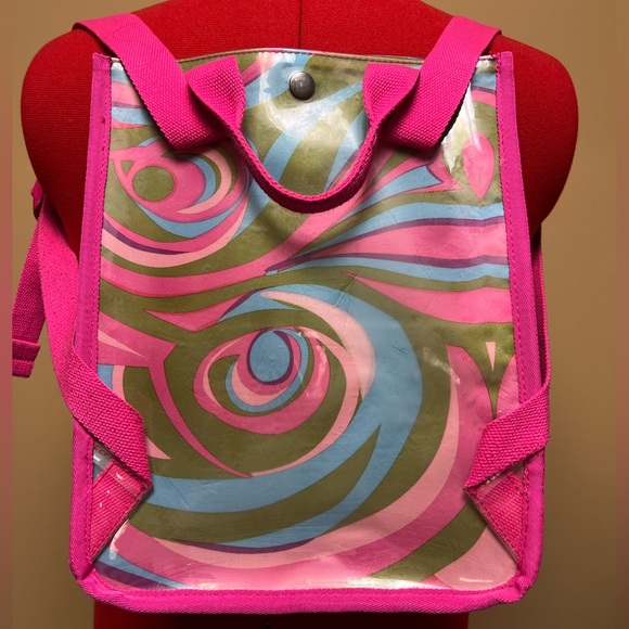 Vans X Barbie Flow Free Hand Mini Pink and Multicolor Backpack - Picture 4 of 7